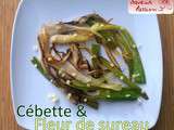 Cébettes sautées aux fleurs de sureau