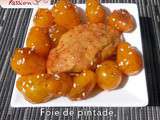 Foie de pintade comme du foie gras, tomates confites aigre-douces