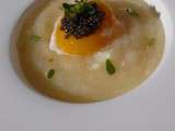 Persil tubéreux, oeuf mollet, caviar