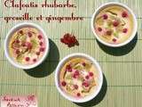 Petits clafoutis à la rhubarbe, gingembre et groseille