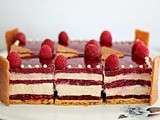 Entremets framboises - chocolat blanc