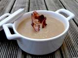 Crémeuse soupe aux champignons et au bacon