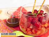 Verrine de tomates et framboises