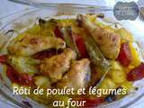 Rôti de poulet et légumes