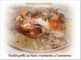 Poulet grillé au four à la moutarde à l' ancienne