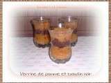 Verrine de pommes fondantes et boudin noir