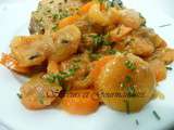 Tajine de  Poulet aux  Carottes, Abricots et Raisins Secs