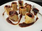 Crêpes chocolat- caramel façon makis