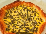 Tarte vegane aux asperges et à la crème de tofu soyeux