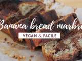 Banana bread vegan marbré