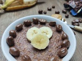 Porridge choco peanut au four