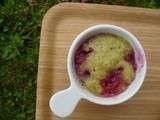 Mugcake égoïste # Matcha, amandes et framboises