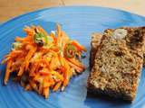 Terrine de lentilles et sarrasin + salade de carottes aux noisettes