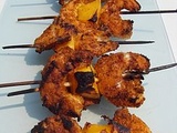 Brochette de crevettes à l’ananas et curry