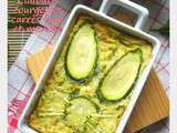 Clafoutis courgettes, carrés frais et menthe