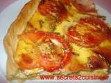 Quiche bacon tomates, champignons, mozzarella