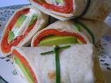 Wraps au saumon fumé, avocat et Philadelphia