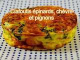 Clafoutis aux épinards, chèvre et pignons de Laurent Mariotte