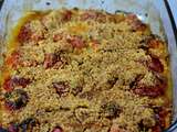 Crumble aux tomates cerise et crottin de chèvre