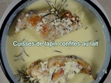 Cuisses de lapin confites au lait