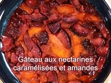 Gâteau aux nectarines caramélisées et amandes