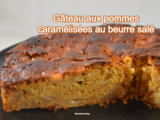 Gâteau aux pommes caramélisées au beurre salé