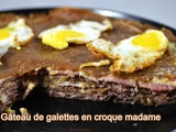 Gâteau de galettes en croque-madame