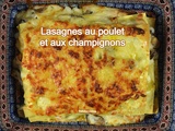 Lasagnes au poulet et aux champignons