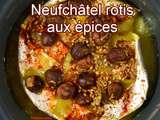 Neufchâtel rôti aux épices, noisettes et pommes