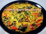 Omelette aux légumes grillés cuite au four