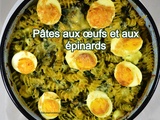 Pâtes aux œufs et aux épinards