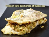 Poisson farci aux herbes et fruits secs