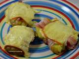 Pommes de terre tapées au fromage à raclette et lard fumé