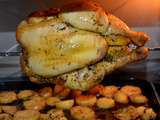 Poulet rôti à la broche et ses petites pommes de terre