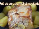 Rôti de porc au miel et moutarde