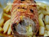 Rôti de porc lardé, insert au comté