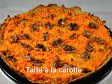 Tarte à la carotte, pâte sans beurre et sans huile