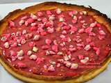 Tarte aux pralines roses pour octobre rose