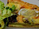 Tarte omelette aux courgettes, cancoillotte et rocamadour