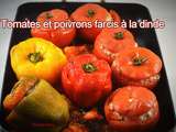 Tomates et poivrons farcis à la dinde