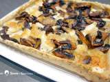 Tarte au chèvre et aux champignons