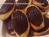 Madeleines au camembert en coque chocolat