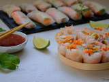 Rouleaux de printemps aux crevettes et avocat