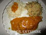 Escalopes de dinde sauce satay/coco