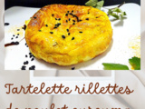 Mini tartelettes feuilletées à la crème de rillettes de poulet / graines de nigelle et curcuma