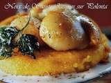 Noix de saint jacques sur polenta & creme d'ail