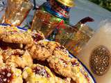 Biscuits sablés aux amandes et confiture de fraise