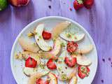 Carpaccio de fruits d’été au poivre rose