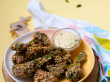 Croquettes de Bimis aux noisettes et pistaches, mayonnaise aux herbes