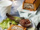 Noël végétarien : Terrine de champignons, pain d’épices et chutney de figues